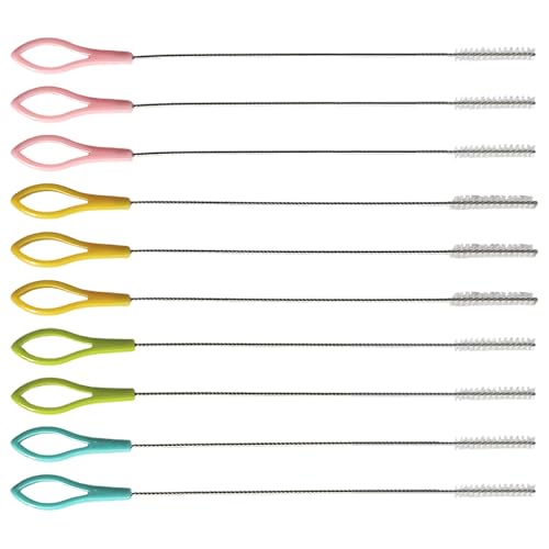 Armo 10 Pieces Straw Cleaning Brush Nylon Stainless Steel Test Tube Glass Straw Cleaner