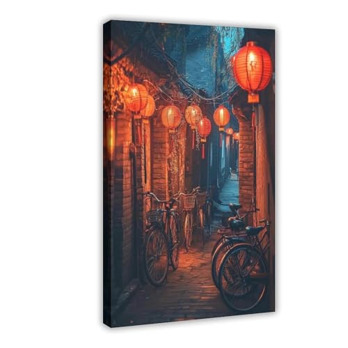 Impression sur toile Beijing Hutong grand format pour déco bureau moderne