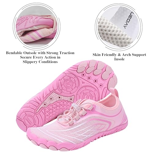 Image of Queday Water Shoes for Women Men Quick Dry Barefoot Shoes Athletic Lightweight Sports Aqua Socks Outdoor Swim Hiking Diving Surf Fishing Walking Kayaking