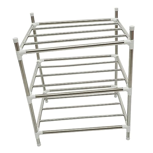 ERINGOGO Wear Resistant Multi Pot Rack Organizer Kitchen Storage for Pots and Pans Space Saving Design for Clean Countertops Home Accessory