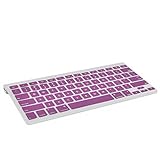 TOP CASE Silicone Cover Skin Compatible with Apple Wireless Keyboard with TOP CASE Mouse Pad (Apple Wireless Keyboard, Purple)