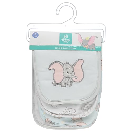 Disney Baby Burp Cloths 3 Pack – 100% Cotton – Mickey Mouse, Minnie Mouse, Winnie The Pooh, Dumbo – Soft & Absorbent Newborn Essentials for Boys & Girls2