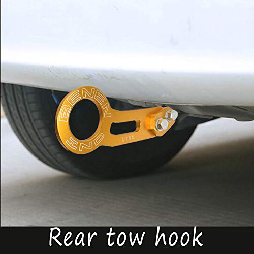 Rear Tow Towing Hook For Universal Car Auto Trailer Ring Aluminum Racing Trailer Hook-Golden #TOP5