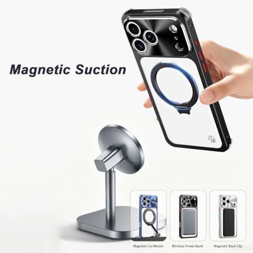 Coque iPhone 17 Pro Max avec alliage aluminium cadre métal et support - 4
