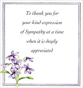 Floral thank you sympathy cards - pack of 10