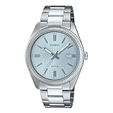 Casio MTP1302PEC-2 Orologio Analogico Blu Cielo, Argento