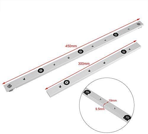 Lega di Alluminio Mitre Bar Slider da Tavolo Mitra Asta Strumento per la Lavorazione del Legno in Legno Seghe Lame Parti per la Lavorazione del Legno Generale Scivolo Ferroviario(300mm