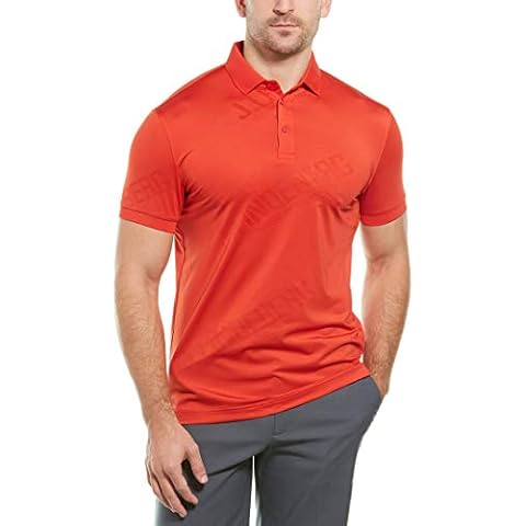 J.Lindeberg Men's Coolmax Polo Shirt Golf, Deep Red, S Cover