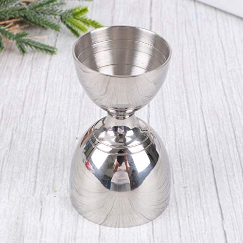 Hemoton Barware Stainless Steel Commercial 2Oz. / 1Oz. Bell Style Measuring Jigger Bar Tool- Brushed Finish, One Jigger (Silver) #TOP4