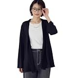 [コムサイズム] 接触冷感･UVカット･防シワ 夏定番の着流しカーディガン 12-56CO02-206 ブラック F