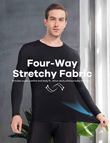 MANCYFIT Thermal Underwear for Men Long Johns Set Fleece Lined Ultra Soft3