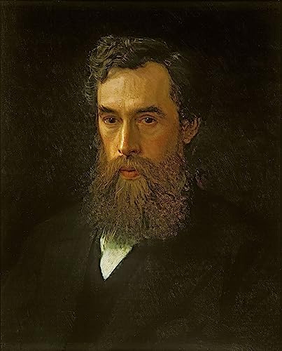Peinture sur toile portrait de Pavel Tretiakov Kramskoï déco chambre 60x90cm