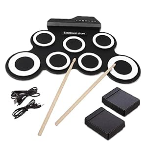 Roll-up Drum Kit Elektronische Digitale Drum Met Drum Sticks Voetpedaal Zwart (geen Batterij) Digitale Drum Pad