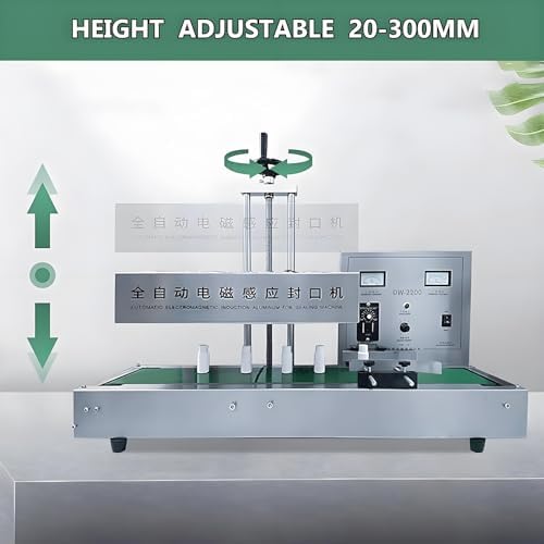 Automatic Induction Sealer for Plastic Bottles - Electromagnetic Foil Sealing Machine, Continuous Band Sealer (15-60mm) - Ideal for Food, Beverage, and Cosmetic Packaging