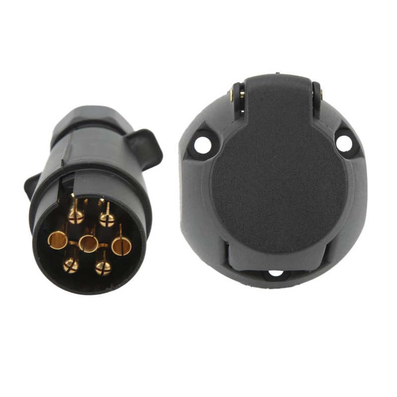 7 Pin Wire Connector Trailer Plug Socket Replacement Parts for Vehicle Wiring