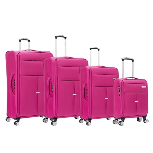 Cabin Suitcase Carry Suitcase 20" Lightweight 4 Wheels Spinner 3-Digit Combination Lock Soft Shell Luggage Hand Luggage Flight Bag for EasyJet Ryanair Birtish Airways and All Other Airlines 55x35x20 - Image 3