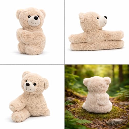 Image of ByNems Teddy Bear Hair Clip, Beige, Soft Plush, Super Soft, 15-20 cm, for Kids and Women