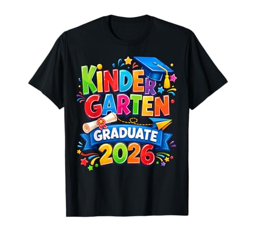 Kindergarten Graduation 2026 Funny Kids Graduate Boys Girls T-Shirt