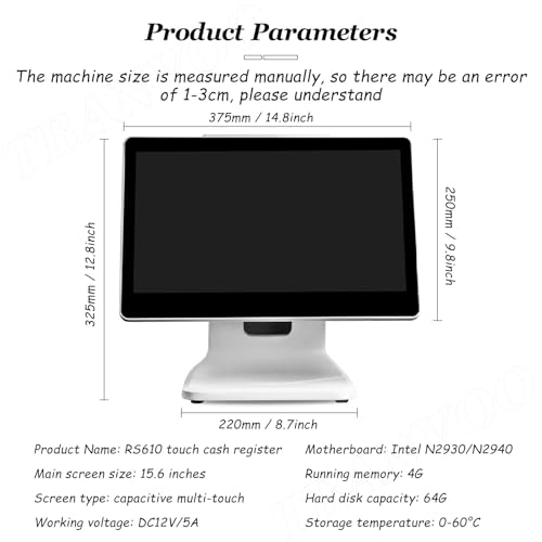 Écran tactile POS 15,6 pour point de vente moniteur multi-touch Windows 10 SSD - 7