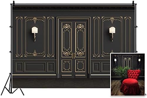 Leyiyi 9x6ft Vintage Room Inside Backdrop European Frame French Door Modern Castle House Cementery Wall Vintage Lantern Photo Background Cowboy Kids Birthday Portrait Studio Prop Vinyl Wallpaper