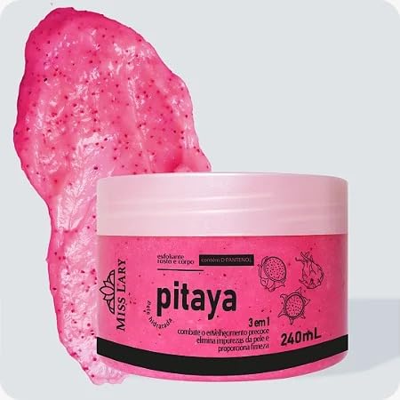 Kit Esfoliante Corpo e Rosto Pitaya e Rosa Mosqueta Com D' Pantenol