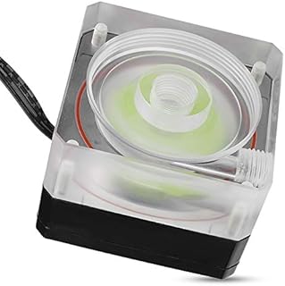 Lazmin112 Water Cooling Pump, PWM Speed Control 3 Meters Head 500L/H 4cm Thickness, Ultra-Thin PMMA Mute Water Pump for CPU Cooling System