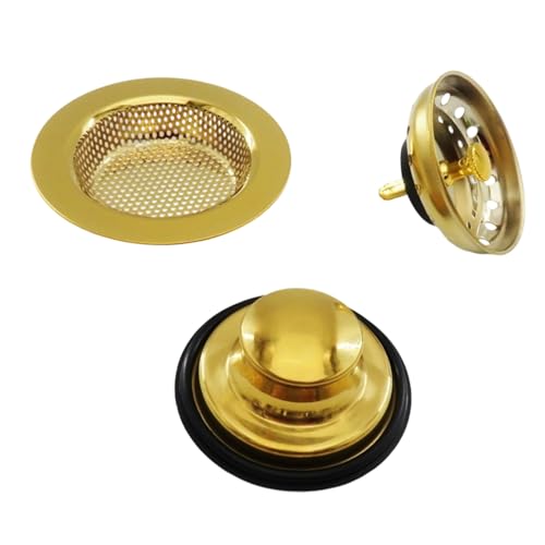 Combo Colador y Tapón para Fregadero de Acero Inoxidable miniatura 2