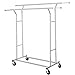 SONGMICS Double Rail Clothing Rack Commercial Grade Height Adjustable Heavy Duty Clothes Garment Rack for Boutiques ULLR23C