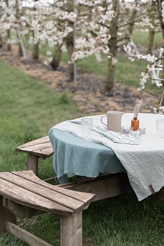 KNIT FACTORY- Liv Pareo/ XL Schal- Strandtuch, XXL Schal und Pareo in einem- Multifunktionales Musselintuch- Sommer handtuchkleid- Damen Pareo aus 100% Bio- Baumwolle- Olive Mist-2