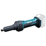 Carcasa del motor antideslizante de pequeña circunferencia tan sólo 184mm , Cabezal fabricado en aluminio totalmente protegido., Velocidad en vacío 25 000 rpm, Diámetro de pinza 6 mm, Diámetro de pinza 3 6 8 mm, Diámetro de muela 38 mm, Tensión de la batería 18 V / 3 0 Ah, Peso 2 kg