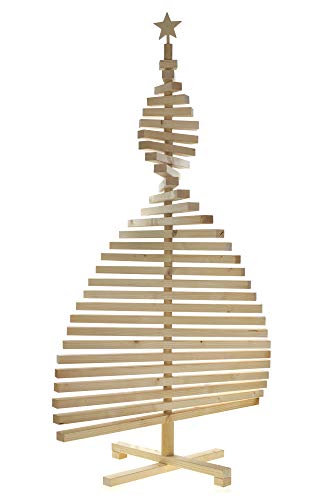 ALBERO DI NATALE IN LEGNO NATURALE MODERNO STILIZZATO MODELLABILE (105)