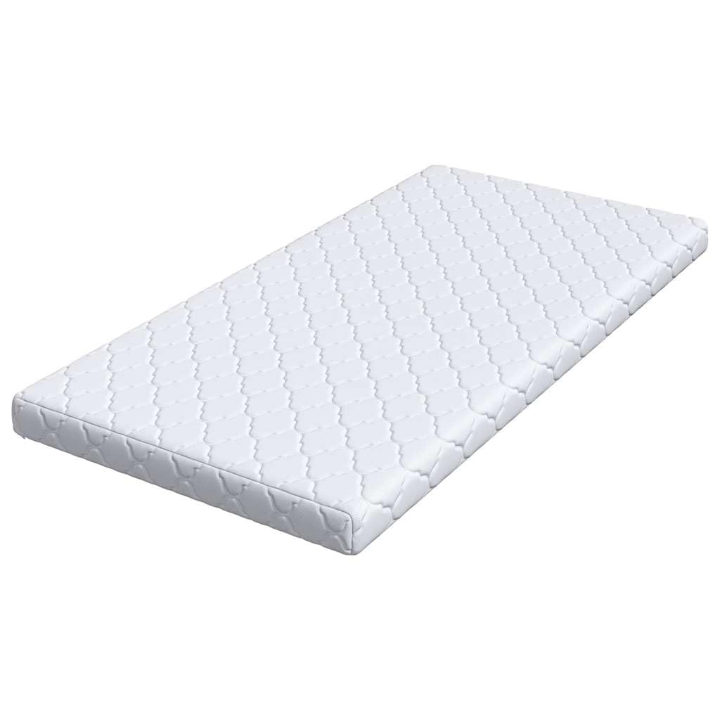 Biały materac 90 x 190 cm z żakardowym materiałem, warstwą kokosa, pianką PU, średnio twardy, 10,5 cm wysokości, do sypialni, łóżka dla gości i stelażu