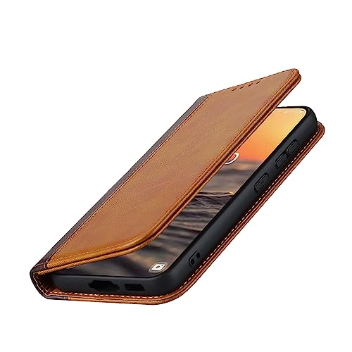 LXURY Capa de couro para Samsung Galaxy S23 Ultra/S23 Plus/S23, capa protetora magnética à prova de