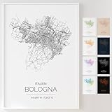 Mapdify Bologna personalisiertes Stadtposter, dein 