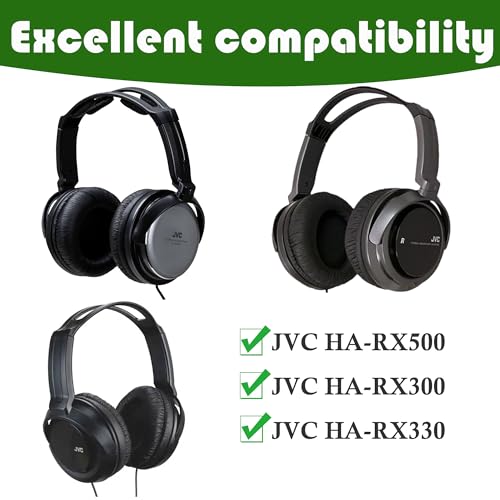 Almohadillas de repuesto HA-RX500 para auriculares JVC HA-RX500/HA-RX330/HA-RX300, cojines transpirables de cuero miniatura 2