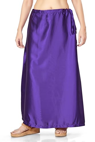 Image of Madhu Fashion Women's Satin Saree Petticoat Saree Underskirt