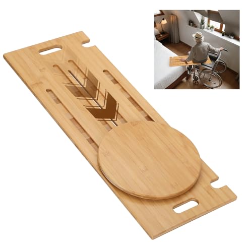 Slide Transfer Board with Turntable Slide Board MakeTransfers Easier Heavy-Duty Sliding Board for Patient Senior and Handicap Move Assist and Slide Transfer Holds up to 450 Pounds