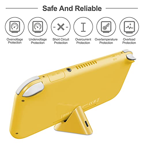 Charging Dock Compatible With Nintendo Switch/Switch Lite/Switch Oled Model, Compact Charger Stand Station With Type C Port Compatible With Nintendo Switch Lite 2019 / Switch Oled Model(Yellow) #TOP3