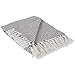 DII 100% Cotton Geometric Daimond Throw for Indoor/Outdoor Use Camping Bbq's Beaches Everyday Blanket, 50 x 60, Mineral Gray