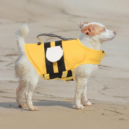 Gatuida Schwimmweste für Katzen: Schwimmweste für Haustiere – Welpen-Schwimmanzug, Hunde Schwimmzubehör für Fluss, Pool, Strand, Größe S