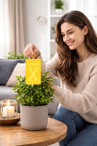 Image of AREON X Version Vanilla Hanging Best Car Air Freshener - Long Lasting Scent for Car or Home - Long Lasting, Fresh, Luxurious Scent