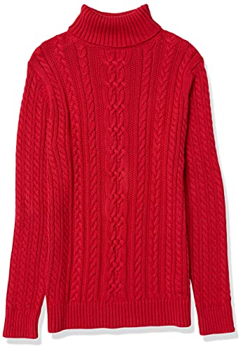 Amazon Essentials Women's Fisherman Cable Turtleneck Sweater (Available In Plus Size), Red, Medium #TOP5