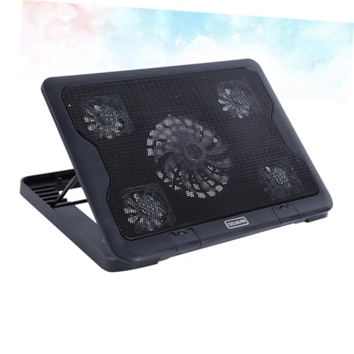 Base de enfriamiento para laptop con 5 ventiladores USB y soporte ajustable miniatura 5