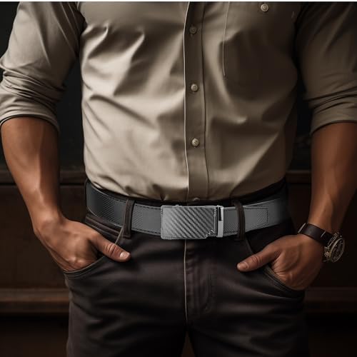 Image of Men's Belts Leather Ratchet Dress Belts for Men Adjustable Belt for Casual Jeans
