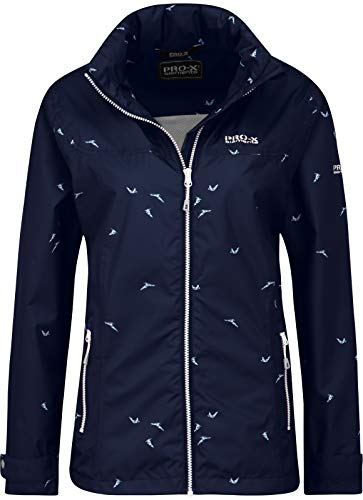 Chaqueta unisex infantil Nora PRO-X elements impermeable para lluvia y viento en color azul marino