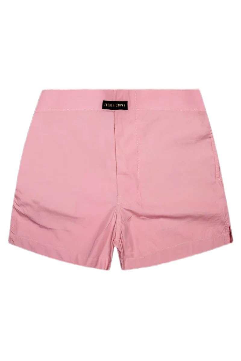 french crown Warm Rose-Wewak Pink Solid Poplin Premium Cotton Boxer-picture-42