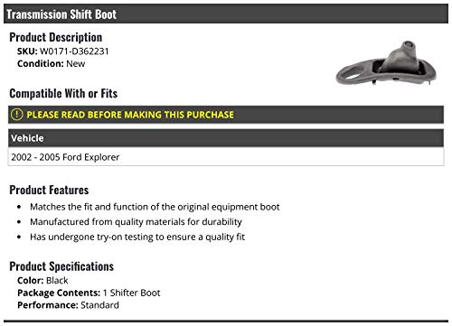Transmission Shift Boot - Compatible with 2002-2005 Ford Explorer