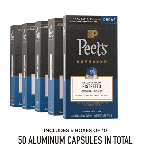 Peet's Coffee Espresso Capsules, Medium Roast, Decaffeinato Ristretto, 50CT - image 3