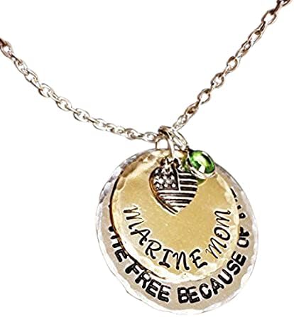 Home Of The Free Because Of The Brave (Marine/Sailor/Soldier/Coastie/Airman) Necklace