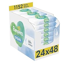 Pampers Harmonie Aqua Baby Wipes Plastic Free 24 Packs of 48 Wipes, 1152 Baby Wet Wipes, Help restore natural skin pH, Deli…